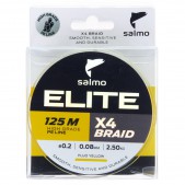 4951-012 Valas pintas Salmo Elite X4 Braid Fluo Yellow 125m