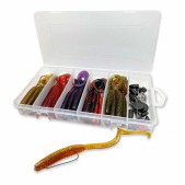 74015 Guminukų rinkinys Savage Gear Rib Worm Kit One Size Mix Colors 60pcs