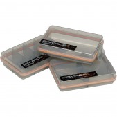 74228 Žvejybinės plastikinės dėžutės Savage Gear Pocket Box Smoke 3pcs Kit 10.5X6.8X2.6cm