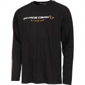 73908 Marškinėliai Savage Gear Signature Logo Long Sleeve T-Shirt S Black Caviar