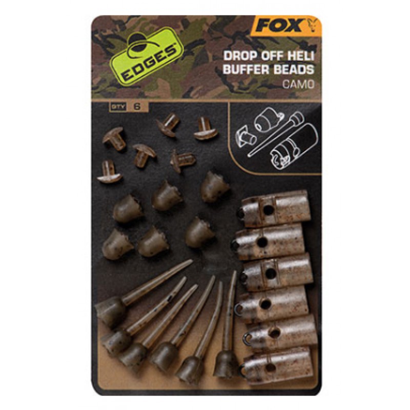 Fox Edges Drop Off Heli Buffer Beads sistemėlė