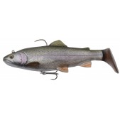 57408 Gumijas Zivis Savage Gear 4D Trout Rattle Shad 01-Rainbow Trout