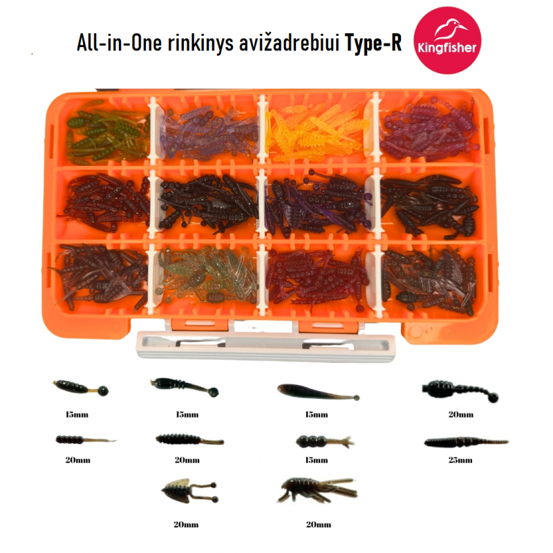 Kingfisher All-In-one guminukų rinkinys XULS / Nano Type-R 300vnt